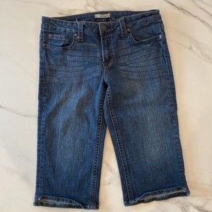 Refuge Brand Women's Denim Long Blue Jean Shorts | Cropped Jeans. Size 11